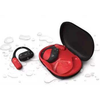 Philips 6000 sērijas TAA6709BK/00 bezvadu austiņas TWS Ear-hook Sports Bluetooth, melnas, sarkanas