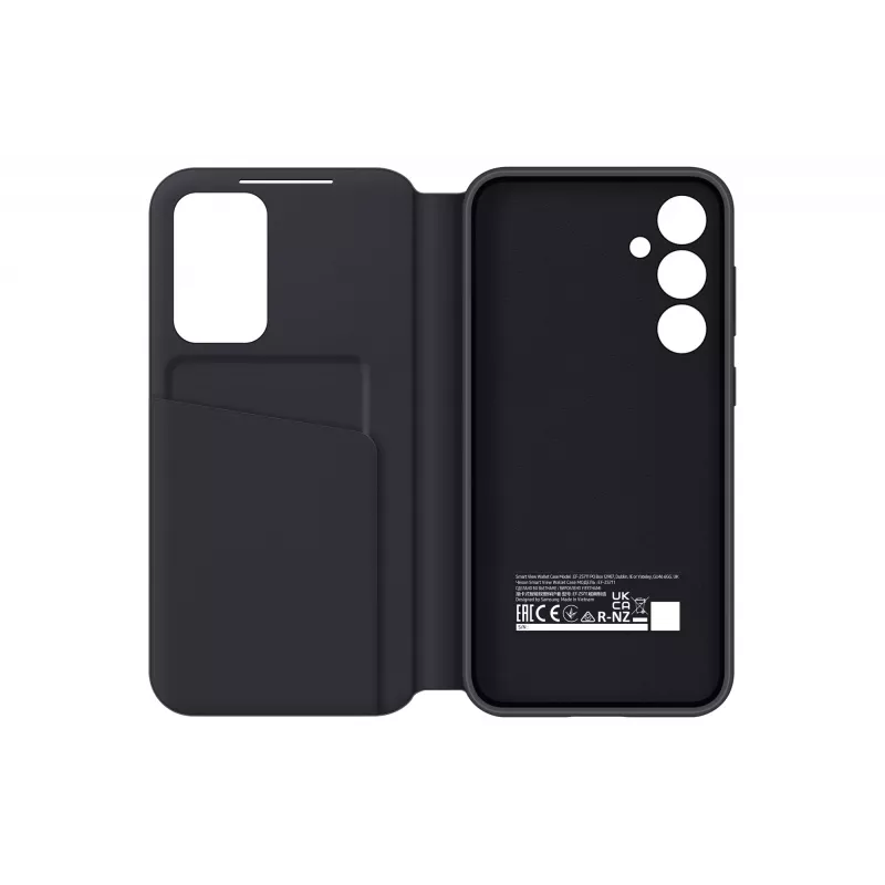 Samsung EF-ZS711CBEGWW Smart View Wallet Case apvalks Galaxy S23 FE, ar vietu kartēm, melns