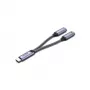 Audio adapteris UNITEK M206A USB Type-C alumīnijs melns pelēks