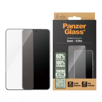PanzerGlass ekrāna aizsargs Xiaomi 15 Ultra Ultra-Wide Fit, rūdīts stikls, triecienizturīgs