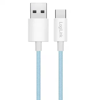 LogiLink USB 2.0 Type-C kabelis C/M līdz A/M 60W zils 1,5 m