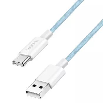 LogiLink USB 2.0 Type-C kabelis C/M līdz A/M 60W zils 1,5 m