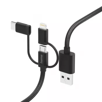Hama 00201536 USB kabelis USB 2.0 1.5 m USB A USB C Melns
