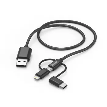 Hama 00201536 USB kabelis USB 2.0 1.5 m USB A USB C Melns