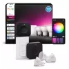 Philips Hue White and colour ambience Starta komplekts: 3 GU10 spuldzes + Dimmer slēdzis + Bridge Pro