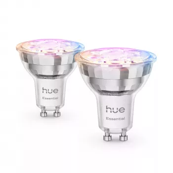 Philips Hue White and colour ambience Essential GU10 viedais prožektors – 345 lm – 4.7W – 2 iepakojumā