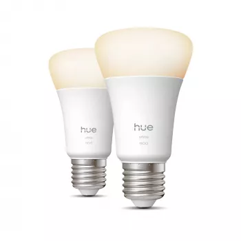 Philips Hue White A60 E27 1100 lm Bluetooth Zigbee viedā spuldze (2 iepakojumā)