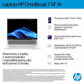 Portatīvais dators HP OmniBook 7 AI 14-fr0003nw 14 collu Intel Core i5 16GB RAM 512GB SSD