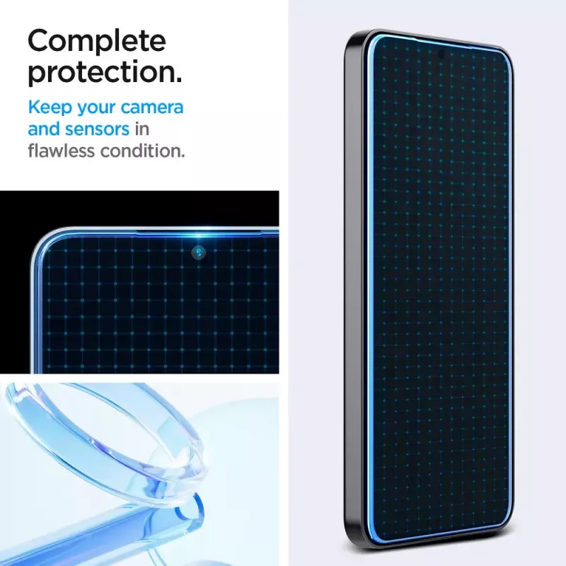 Stikla ekrāna aizsargs Spigen Galaxy S24, putekļu un skrāpējumu izturīgs