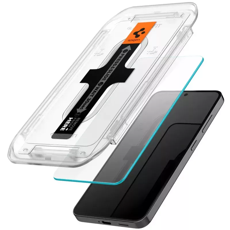 Stikla ekrāna aizsargs Spigen Galaxy S24, putekļu un skrāpējumu izturīgs
