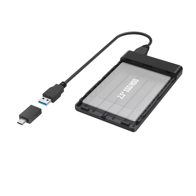 Hama 00200760 ārējais korpuss HDD/SSD 2.5 collu melns