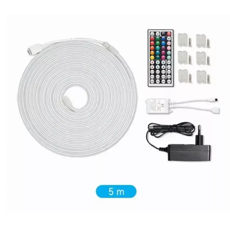 LED neona lente Vention PAEWJ-EU 5 m, silikons, DC 12V, 72 LEDs/m, 15 W, IP65, IR tālvadība