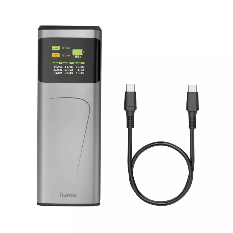 Hama High Power litija jonu (Li-Ion) 20000 mAh pelēks