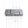 Hama Connect2Office Speed USB 3.2 Gen 1 Type-C centrmezgls 10 porti 40 000 Mbit/s Antracīts