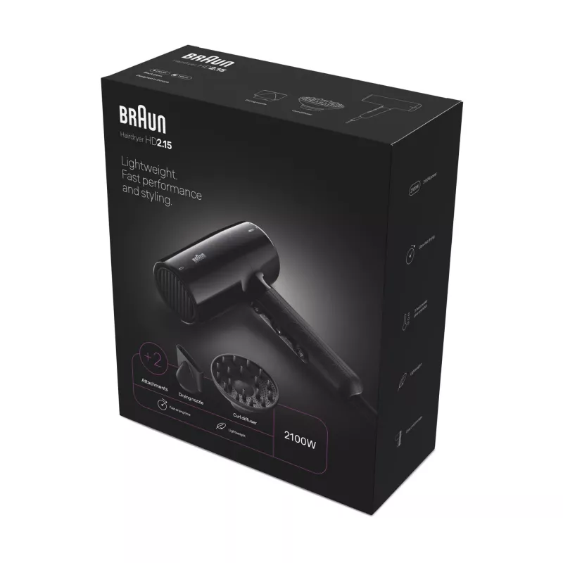 Braun HD2.15 matu žāvētājs 2100 W Melns
