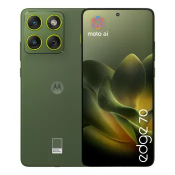 Viedtālrunis Motorola edge 70 — 6.7 collu P-OLED, Snapdragon 7 Gen 4, 12 GB RAM, 512 GB, Dual SIM, 4800 mAh, Zaļš, IP68/IP69