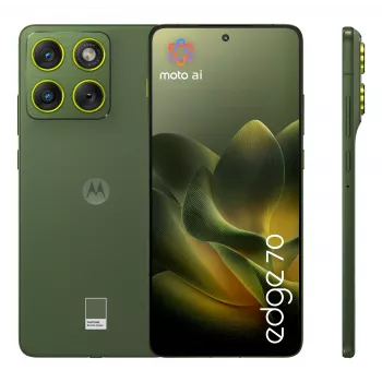 Viedtālrunis Motorola edge 70 — 6.7 collu P-OLED, Snapdragon 7 Gen 4, 12 GB RAM, 512 GB, Dual SIM, 4800 mAh, Zaļš, IP68/IP69