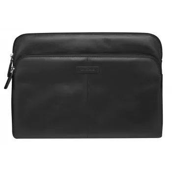MacBook Pro 14 collu ādas maciņš dbramante1928 Skagen Pro+ – Melns, 35.6 cm, priekšējā kabata