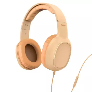 Hama Fun C austiņas ar mikrofonu, vadu, USB-C, oranžas