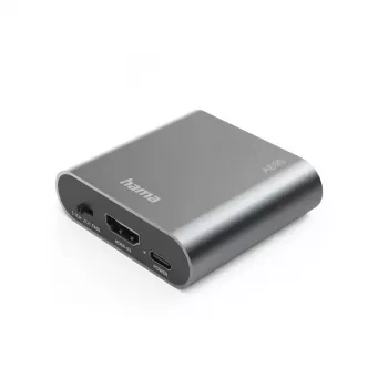 Audio sadalītājs Hama 00205100 Sudrabs HDMI 3.5 mm