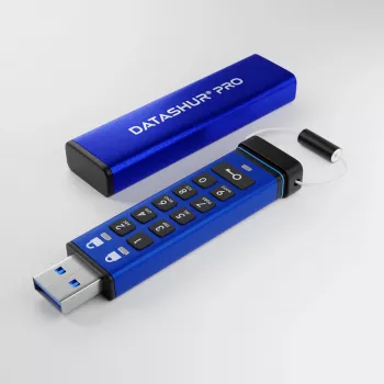 iStorage datAshur PRO 256-bit 32GB USB 3.0 drošs šifrēts zibatmiņas disks IS-FL-DA3-256-32