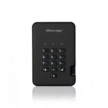 HDD iStorage diskAshur2 1TB USB 3.2 šifrēts ārējais cietais disks