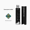 iStorage datAshur PRO2 128 GB | Droša zibatmiņa | FIPS 140-2 Līmenis 3 Sertificēta | AES-XTS 256 bitu aparatūras šifrēšana | Aizsargāta ar paroli | Putekļu/Ūdens izturīga