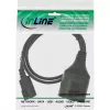 InLine strāvas kabelis, C14 uz Schutzkontakt ligzdu, melns, 3m
