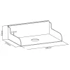 InLine Slatwall plaukts mazs balts 180mm x 120mm x 55mm