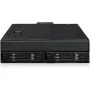 Icy Dock ToughArmor MB105VP-B U.2 uz SlimSAS NVMe adaptera korpuss, PCIe 4.0, atbalsta 2x 2.5 collu diskus, 1x 5.25 collu nodalījumu