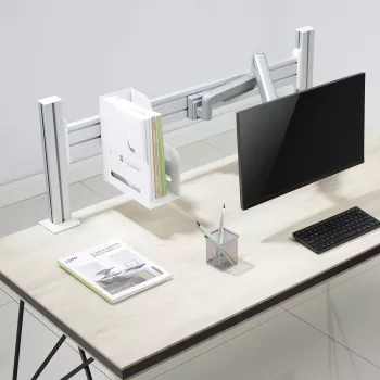 Kabeļu turētājs InLine 23181D galda stieņu stiprinājumiem, 2 gab., balts