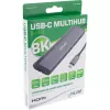 InLine 8-in-1 USB-C daudzfunkciju centrs, HDMI, DP, USB 3.2, PD 3.0 100W, MST