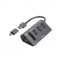 Hama 00200140 dokstacija/portu atkārtotājs USB 3.2 Gen 1 (3.1 Gen 1) Type-A Antracīts, Melns