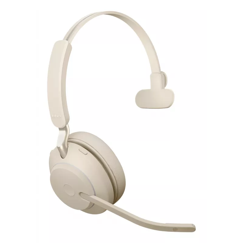 Jabra Evolve2 65 USB-C UC uzlādes statīvs Mono - bēšs, bezvadu, birojam/zvanu centram, 20 - 20000 Hz, 99.2 g, austiņas, bēšs