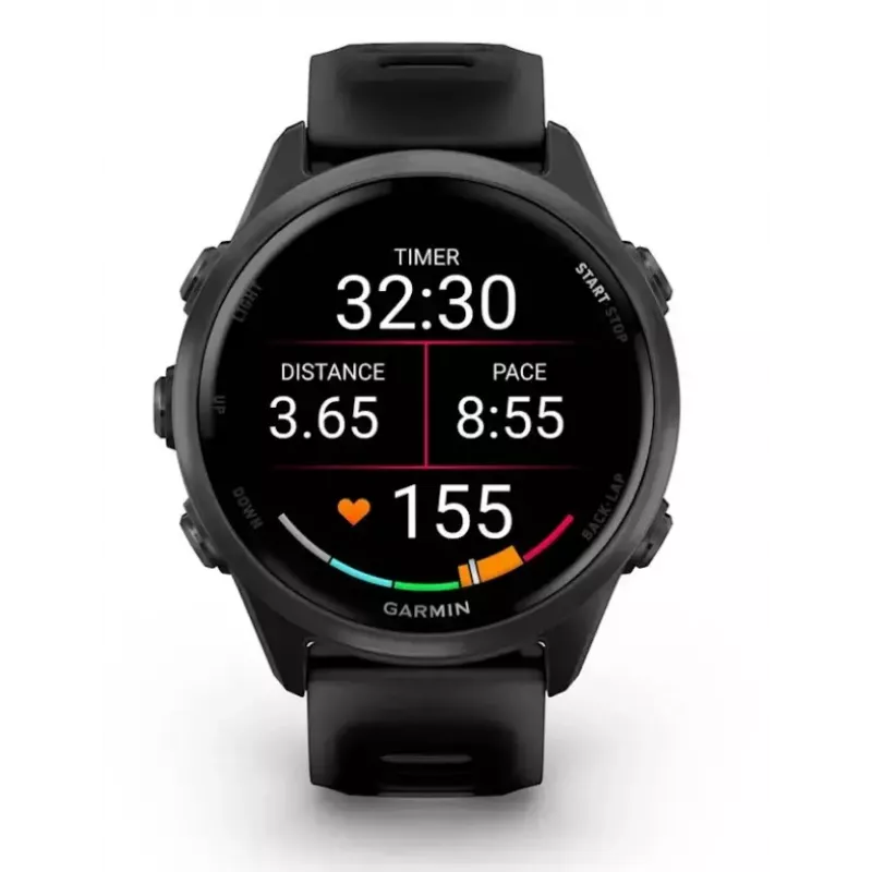 Viedpulkstenis GARMIN Forerunner 570 42 mm AMOLED 1.2 collas 390×390 skārienekrāns Wi‑Fi GPS Melns