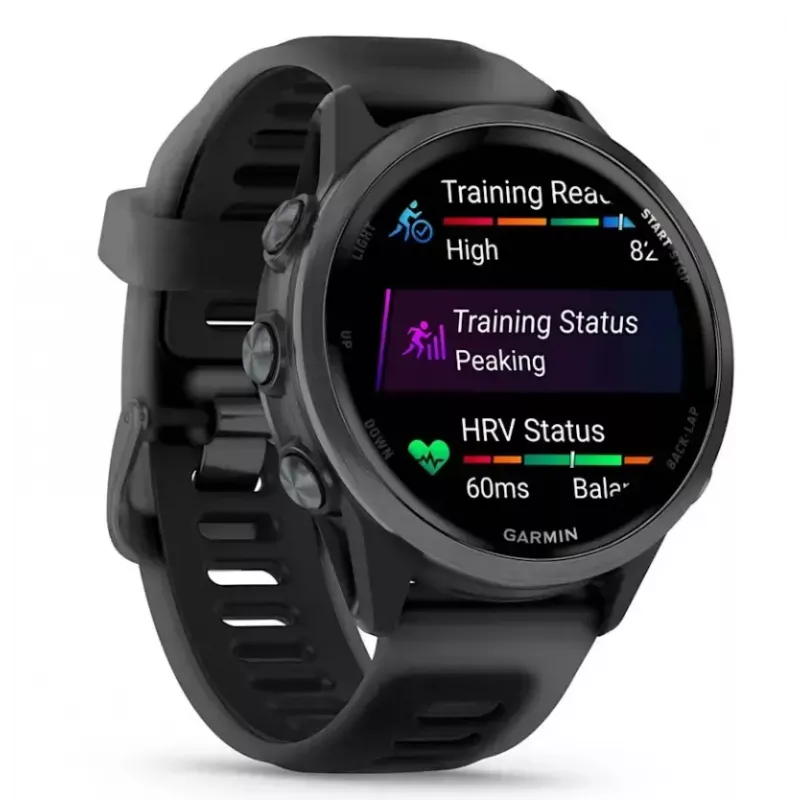 Viedpulkstenis GARMIN Forerunner 570 42 mm AMOLED 1.2 collas 390×390 skārienekrāns Wi‑Fi GPS Melns