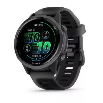 Viedpulkstenis GARMIN Forerunner 570 42 mm AMOLED 1.2 collas 390×390 skārienekrāns Wi‑Fi GPS Melns
