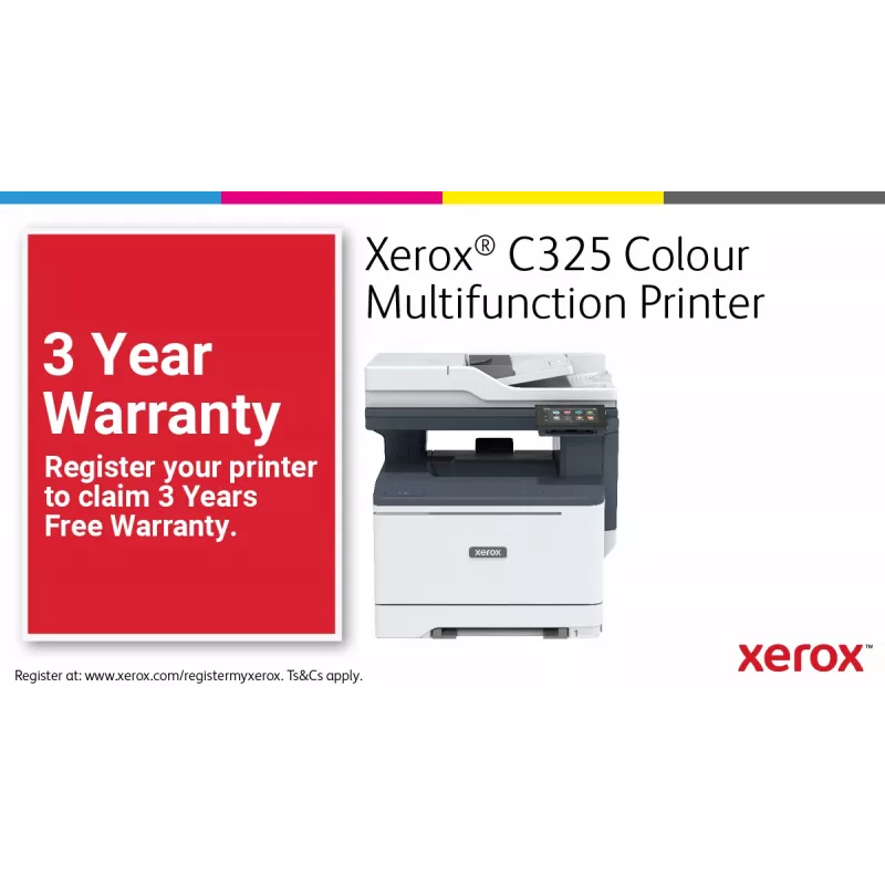 Xerox C325 A4 33ppm Bezvadu Duplekss Kopēšana/Drukāšana/Skenēšana/Fakss PS3 PCL5e/6 2 Paplātes Kopā 251 Lapa