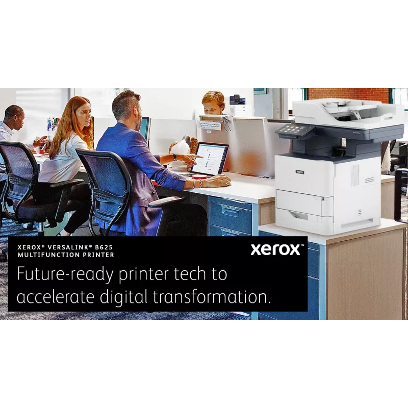 Xerox VersaLink B625 A4 61ppm Duplex Drukāt/Kopēt/Skenēt/Fakss PS3 PCL5e/6 2 Paplātes 650 Lapas
