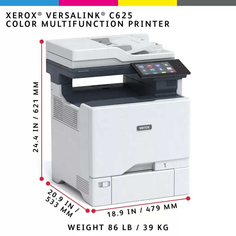 Xerox VersaLink C625 A4 50ppm Duplekss Drukāt/Kopēt/Skenēt/Fakss PS3 PCL5e/6 2 Paplātes 650 Lapas