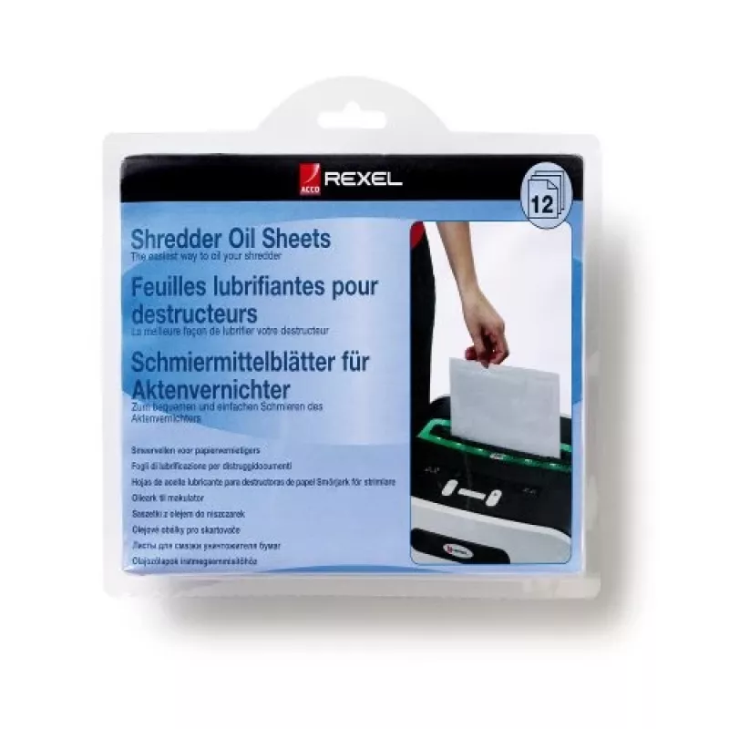 Rexel Shredder Oil Sheets eļļošanas lapas (20 gab.)
