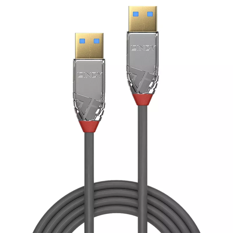 Lindy 36627 USB kabelis USB 3.2 Gen 1 (3.1 Gen 1) 2 m USB A pelēks
