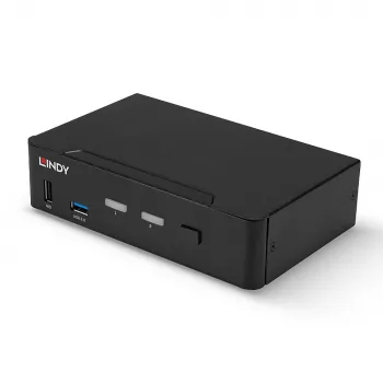 Lindy 2 Port DisplayPort 1.4, USB 3.0 un Audio KVM Slēdzis