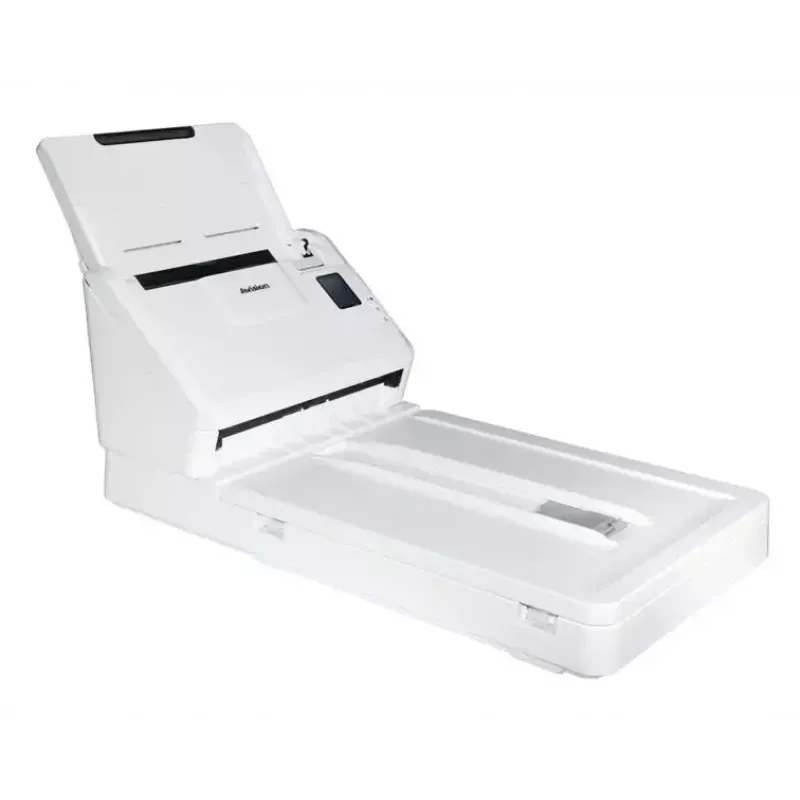 Avision AD340GFN plakanvirsmas un ADF skeneris, 1200 x 1200 DPI, A4, 50 lapu ADF, duplekss, balts