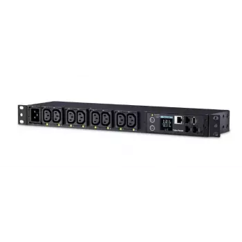 CyberPower PDU81004 Strāvas sadales bloks (PDU) 8 AC kontaktligzdas 1U Melns