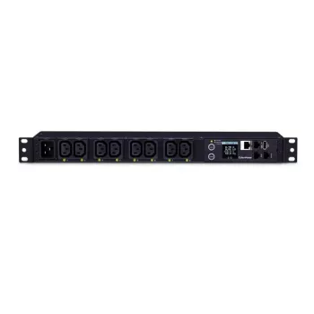 CyberPower PDU81004 Strāvas sadales bloks (PDU) 8 AC kontaktligzdas 1U Melns