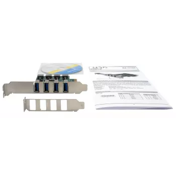 EXSYS EX-11194 4 portu USB 3.2 Gen 1 PCIe karte ar pašbarošanu 3A Renesas