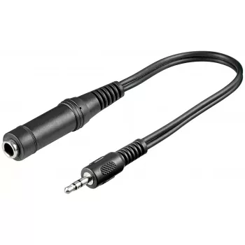 Adapteris austiņām Goobay 3,5 mm vīrišķais uz 6,35 mm sievišķais 0,2 m