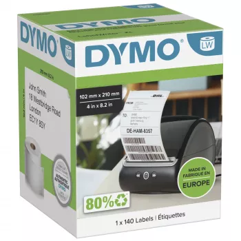 DYMO printera etiķete 2166659 Balta Taisnstūra Universāla 10,2x21 cm