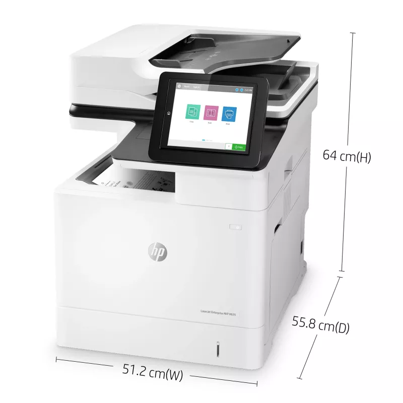 HP LaserJet Enterprise MFP M635h, lāzera, melnbalta druka, 1200 x 1200 DPI, melnbalta kopēšana, A4, melna, balta